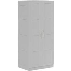 Homcom Double with Hanging Rail Grey Wardrobe 80x180cm