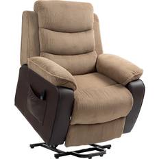 Reclining Chairs Armchairs Homcom Power Lift Riser and Recliner Chair Brown Armchair