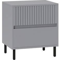 Bedside Tables Homcom With 2 Drawers and Steel Legs Bedside Table