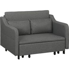 Homcom Sofas Homcom Pull Out Bed Grey Grey Sofa