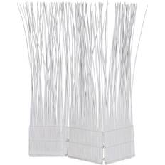 White Room Dividers Home ESPRIT White Metal Wicker Folding Screen 135 x 3 x 170 cm Room Divider
