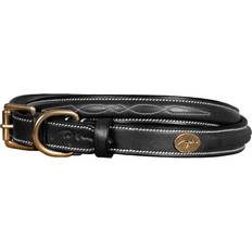Dog Collar With Decorative Stitching Noir