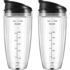 Tlily 24OZ Replacement Cups for Ninja Nutri BN401 BN701 SS101 BN400 BN800 BN801