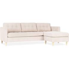 Ebuy24 Marino AB1 Chaiselongsofa Højre Eller Venstrevendt I Fløjl Sandfarvet Sofa