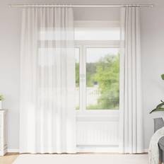 Curtains & Accessories vidaXL Voile Curtains with Loops 140x245 cm White