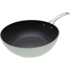 Green Wok Pans Laura Ashley Forged Aluminium Non-stick Wok 30 cm