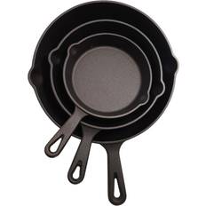Pre-Seasoned Cast Iron Set of 3 16 to 20 and 25 cm