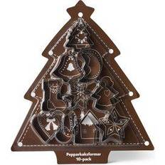 Baktillbehör Form Living Pepparkaksformar Set of 10 Silver Utstickare
