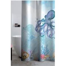 Cheap Shower Curtains Catherine Lansfield Octopus Shower Curtain Blue 180cm x 180cm