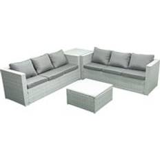 Garden & Outdoor Furniture Fimous Rattan Garden Furniture 6 Seater Outdoor Lounge Set