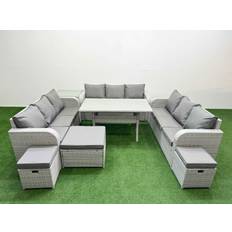 Garden & Outdoor Furniture Fimous PE Rattan Sofa 12 Seater Outdoor Lounge Set