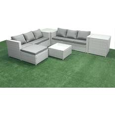 Garden & Outdoor Furniture Fimous Rattan Garden Furniture 7 Seater Outdoor Lounge Set