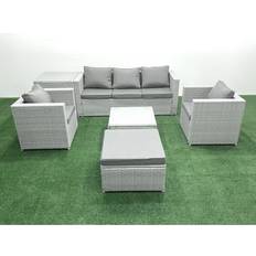 Garden & Outdoor Furniture Fimous 6 Seater Rattan Garden Furniture Outdoor Lounge Set