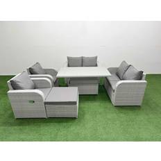 Fimous 7 Seater Reclining Chair Outdoor Lounge Set