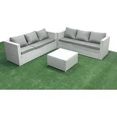 Fimous Rattan Garden Furniture 6 Seater Outdoor Lounge Set