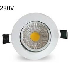 LEDlife Dæmpbar 3W LED Indbygningsspot Ø7-8 cm Ø8,5 cm Hvid Kant 230V Spotlight