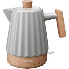 Kettle RK0091 Ljus Grå Keramisk 1500W 1.5L Elektrisk Vattenkokare