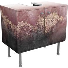 Rosa Mobiletti per Lavabi Singoli Crépuscolo Dorato Rosa Mobile Per Lavabo Design