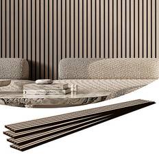 Sheet Materials VEVOR Wood Slat Acoustic Panels 7.9 x 94.5 inch for Modern Wall Decor Silver Wood