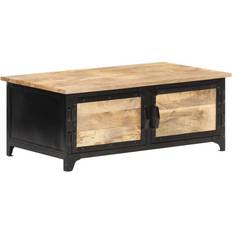 Iron Coffee Tables vidaXL 90 x 50 x 35 cm Mango-Massivholz Couchtisch