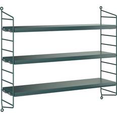 Blue - Steel Shelves String Pocket Tegnér Green Wall Shelf