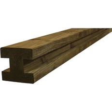 H-stolpe 90 x 90 mm Brunimprægneret Høvlet