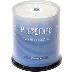 PlexDisc DVD-R 4.7GB 16X Silver Inkjet Printable Surface Hub Printable 100pk Cake Box (FFP) 632-315-BX 100 discs