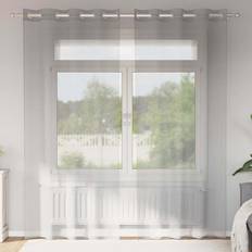 Gardiner & Tillbehör vidaXL Voile Gardiner Med Genomföringar 2 St 140x245 cm