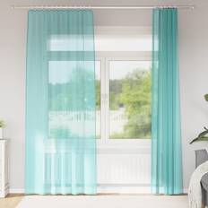 vidaXL Voile Gardiner Med Öglor 140 x 225 cm Set Of 2 140x225cm