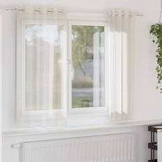 VidaXL Curtains vidaXL Voile Curtains with Grommets 2 Pcs Cream 140x140 cm