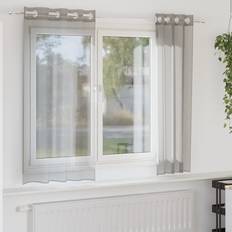 vidaXL Voile Gardiner Med Genomföringar 2 St 140x175 cm