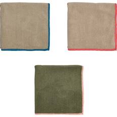 Pesusienet OYOY Mundus Mikrokuituliina 30x30 cm 3 Osaa Olive-Clay