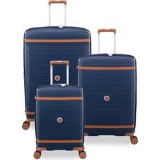 Polypropylene Suitcase Sets IT Luggage Illustrious 3pc Set Dark Blue