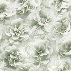 Debona Sage Green Floral Wallpaper