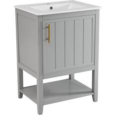 Bathroom Furniture ClassicLiving 60 Cm Waschtischunterschrank Mit Keramik Waschbecken