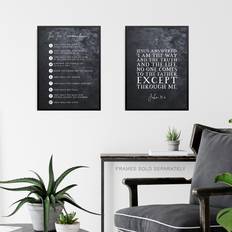 Grey Posters Happy Larry Christian Bible Verses Unframed Art Print 40.5cm H x 30.5cm W Pack of 4 Poster