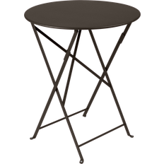 Brown Outdoor Bistro Tables Fermob Table Ronde Bistro Marron Acier Laqué