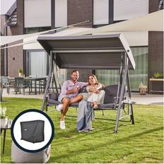 Altalene con Tetto Home Deluxe Dondolo Veranda 3 Posti 115 x 198 cm Grigio
