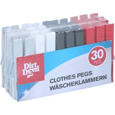 Dirt Devil Clothes Pegs 30pcs Bügeln Wäschepflege - Schwarz/Weiss/Rot