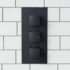 Matt Square 3 Dial Thermostatic Shower