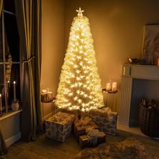 The Christmas Centre 7Ft White Fibre Optic With Warm White Christmas Tree
