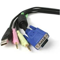 KVM Switches EZGeneration 6 ft USB VGA Audio Mic KVM