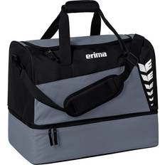 Erima Six Wings Sporttasche mit Bodenfach - Grey/Schwarz