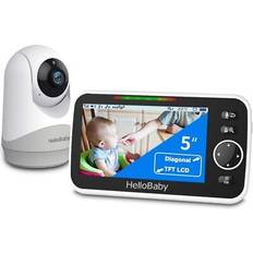 HelloBaby Monitor with Camera and Audio 5'' Large Screen