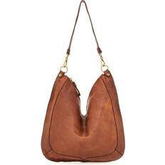 Campomaggi Taschen Campomaggi Mogano Schultertasche Leder 44 Cm - Cognac