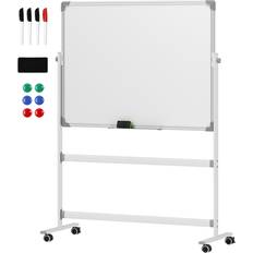 Whiteboard Tavla På Stativ Rullbar 120 x 90 cm