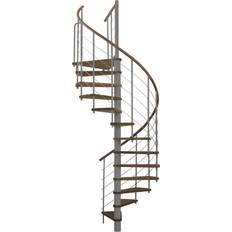 Treppenzubehör Minka Spindeltreppe Venezia Walnuss Grau 160 cm