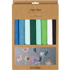 Blå Silke- & Crepepapir Creativ Company Crepepapir 25 x 60 cm 180% 105 g Blå Grøn Harmoni