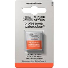 Orange Water Colours Winsor & Newton Professional Watercolour Half Pan Field's Orange