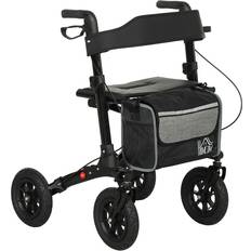 Crutches & Medical Aids Homcom Rollator Walker with Padded Seat